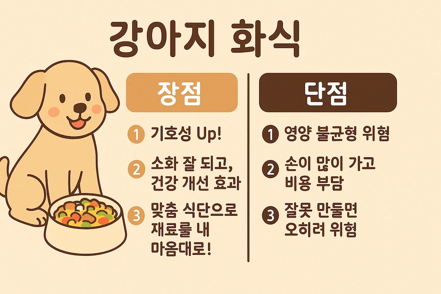 강아지 화식 장점과 단점