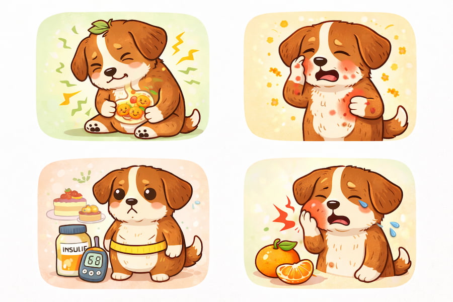 강아지 귤 부작용은 어떤 것이 있나요?