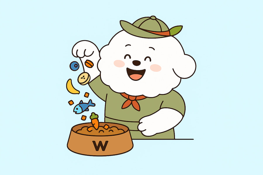 강아지 밥꾸미기